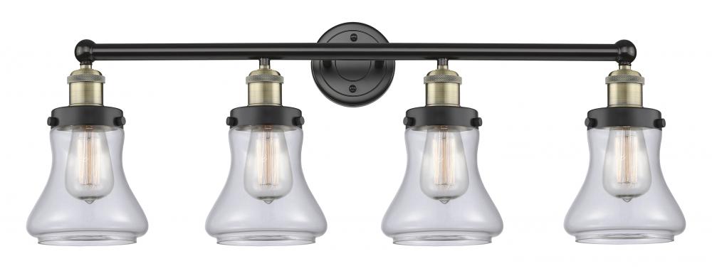 Bellmont - 4 Light - 33 inch - Black Antique Brass - Bath Vanity Light