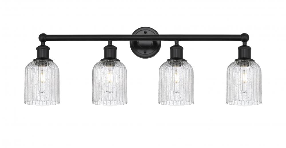 Bridal Veil - 4 Light - 32 inch - Matte Black - Bath Vanity Light