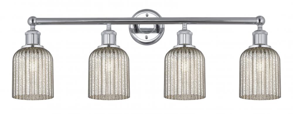 Bridal Veil - 4 Light - 32 inch - Polished Chrome - Bath Vanity Light