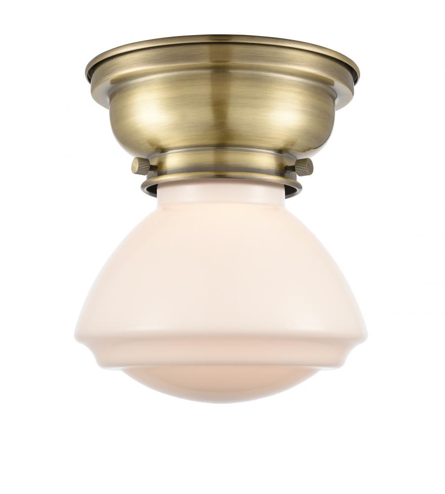 Olean - 1 Light - 7 inch - Antique Brass - Flush Mount