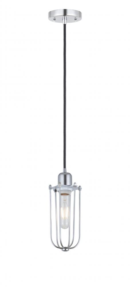 Muselet - 1 Light - 5 inch - Polished Chrome - Cord hung - Mini Pendant