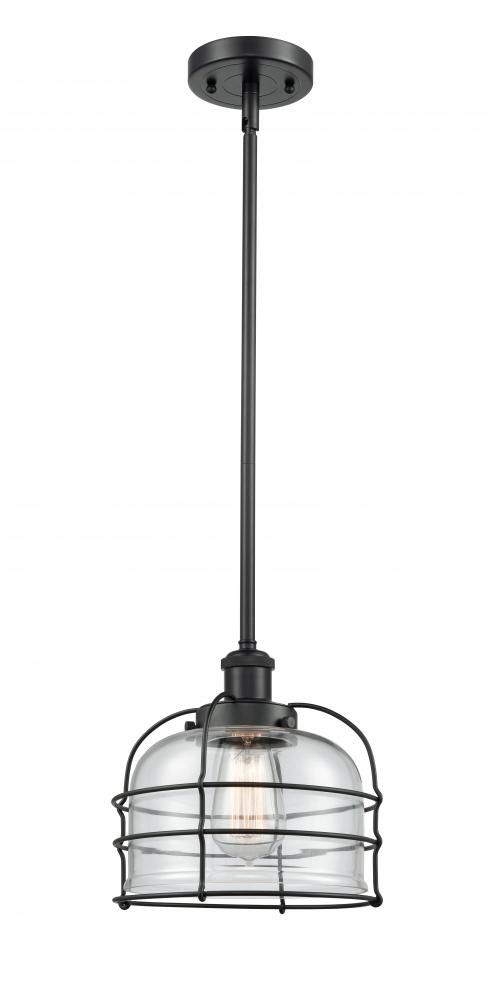 Bell Cage - 1 Light - 8 inch - Matte Black - Mini Pendant