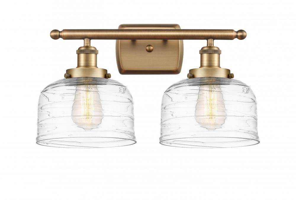 Bell - 2 Light - 18 inch - Brushed Brass - Bath Vanity Light