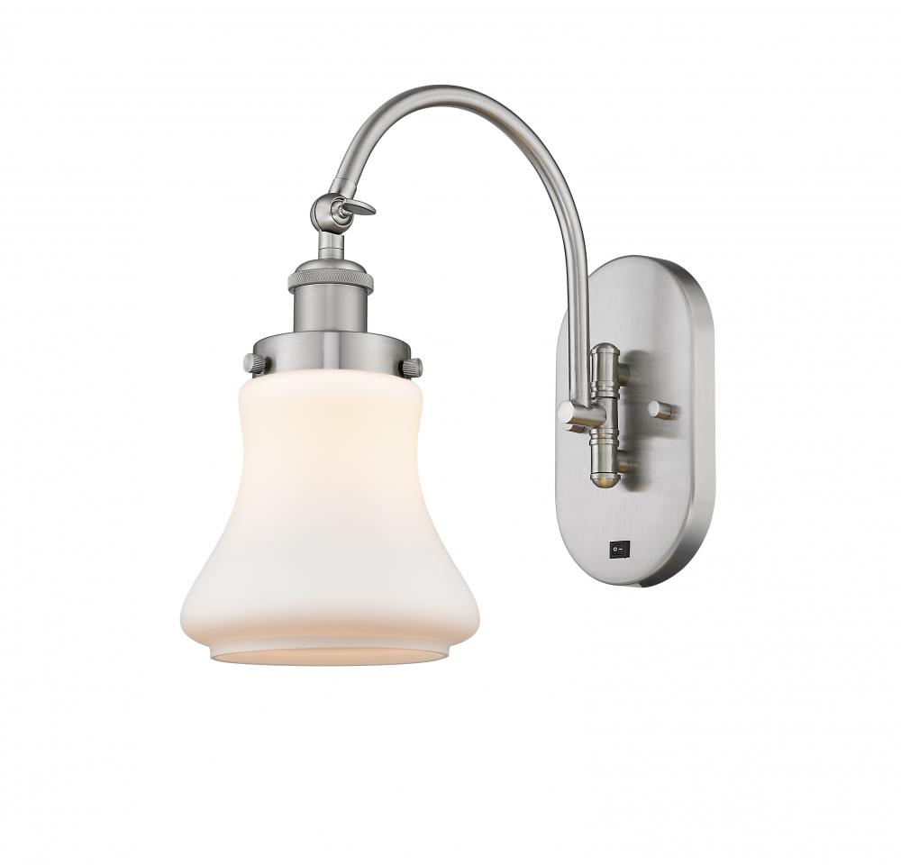 Bellmont - 1 Light - 7 inch - Brushed Satin Nickel - Sconce