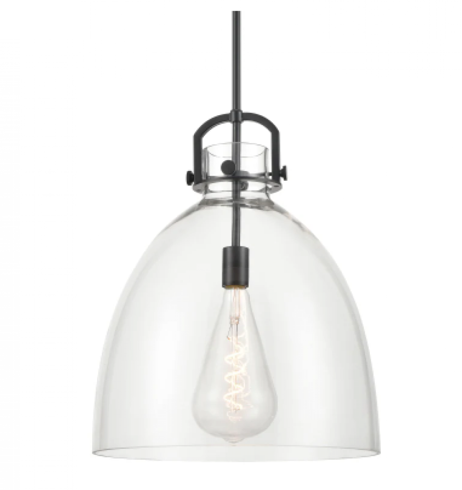 Newton Bell - 1 Light - 16 inch - Matte Black - Pendant