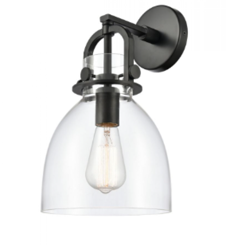 Newton Bell - 1 Light - 8 inch - Matte Black - Sconce