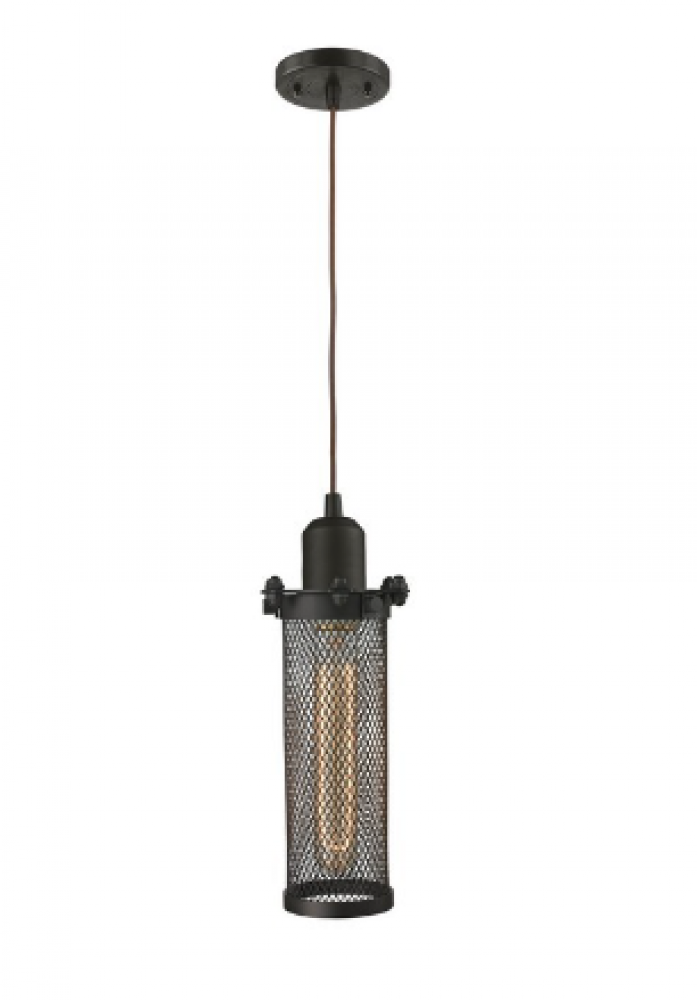 Quincy Hall - 1 Light - 5 inch - Matte Black - Cord hung - Mini Pendant