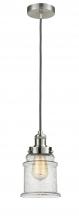 Innovations Lighting 100SN-10GY-1H-SN-G184 - Edison - 1 Light - 8 inch - Satin Nickel - Cord hung - Mini Pendant