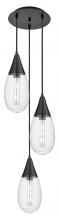 Innovations Lighting 113-450-1P-BK-G450-6SCL - Malone - 3 Light - 14 inch - Matte Black - Multi Pendant