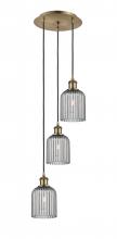 Innovations Lighting 113B-3P-AB-G559-5SM - Bridal Veil - 3 Light - 12 inch - Antique Brass - Cord Hung - Multi Pendant