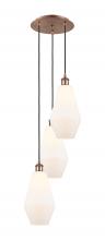 Innovations Lighting 113B-3P-AC-G651-7 - Cindyrella - 3 Light - 14 inch - Antique Copper - Cord Hung - Multi Pendant