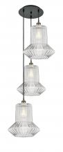 Innovations Lighting 113B-3P-BAB-G212 - Springwater - 3 Light - 19 inch - Black Antique Brass - Cord Hung - Multi Pendant