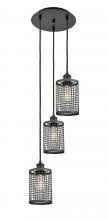 Innovations Lighting 113B-3P-BK-M18-BK - Nestbrook - 3 Light - 11 inch - Matte Black - Cord hung - Multi Pendant