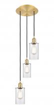 Innovations Lighting 113B-3P-SG-G802 - Clymer - 3 Light - 10 inch - Satin Gold - Cord Hung - Multi Pendant