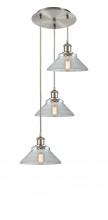 Innovations Lighting 113B-3P-SN-G132 - Orwell - 3 Light - 15 inch - Brushed Satin Nickel - Cord Hung - Multi Pendant