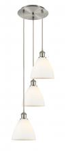 Innovations Lighting 113B-3P-SN-GBD-751 - Bristol - 3 Light - 14 inch - Brushed Satin Nickel - Cord Hung - Multi Pendant