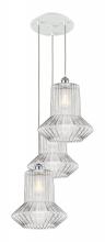 Innovations Lighting 113B-3P-WPC-G212 - Springwater - 3 Light - 19 inch - White Polished Chrome - Cord Hung - Multi Pendant