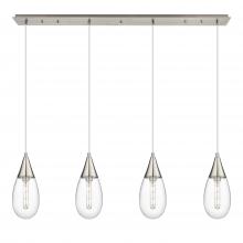 Innovations Lighting 124-450-1P-SN-G450-6CL - Malone - 4 Light - 50 inch - Brushed Satin Nickel - Linear Pendant