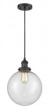 Innovations Lighting 201C-BK-G204-10-LED - Beacon - 1 Light - 10 inch - Matte Black - Cord hung - Mini Pendant