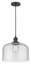 Innovations Lighting 201C-BK-G74-L - Bell - 1 Light - 12 inch - Matte Black - Cord hung - Mini Pendant