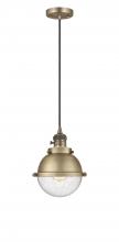 Innovations Lighting 201CSW-BB-HFS-64-BB - Hampden - 1 Light - 7 inch - Brushed Brass - Cord hung - Mini Pendant