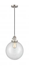 Innovations Lighting 201CSW-SN-G202-10 - Beacon - 1 Light - 10 inch - Brushed Satin Nickel - Cord hung - Mini Pendant