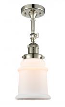 Innovations Lighting 201F-PN-G181 - Canton - 1 Light - 6 inch - Polished Nickel - Semi-Flush Mount