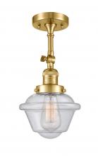 Innovations Lighting 201F-SG-G534 - Oxford - 1 Light - 7 inch - Satin Gold - Semi-Flush Mount