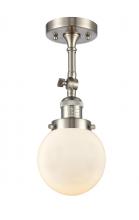 Innovations Lighting 201F-SN-G201-6 - Beacon - 1 Light - 6 inch - Brushed Satin Nickel - Semi-Flush Mount