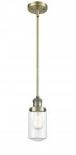 Innovations Lighting 201S-AB-G312 - Dover - 1 Light - 5 inch - Antique Brass - Stem Hung - Mini Pendant