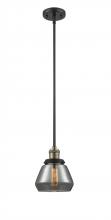 Innovations Lighting 201S-BAB-G173 - Fulton - 1 Light - 7 inch - Black Antique Brass - Stem Hung - Mini Pendant