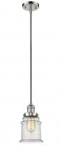 Innovations Lighting 201S-PN-G184 - Canton - 1 Light - 7 inch - Polished Nickel - Stem Hung - Mini Pendant