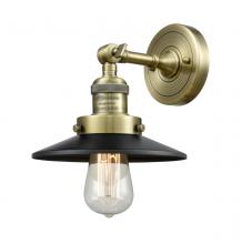 Innovations Lighting 203-AB-M6 - Railroad - 1 Light - 8 inch - Antique Brass - Sconce