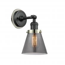 Innovations Lighting 203BK-BPPN-HRPN-G63 - Cone - 1 Light - 6 inch - Matte Black - Sconce