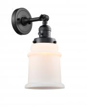 Innovations Lighting 203SW-BK-G181 - Canton - 1 Light - 7 inch - Matte Black - Sconce