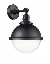 Innovations Lighting 203SW-BK-HFS-82-BK - Hampden - 1 Light - 9 inch - Matte Black - Sconce