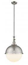 Innovations Lighting 206-SN-HFS-121-SN - Hampden - 1 Light - 13 inch - Brushed Satin Nickel - Stem Hung - Pendant