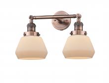 Innovations Lighting 208-AC-G171-LED - Fulton - 2 Light - 17 inch - Antique Copper - Bath Vanity Light