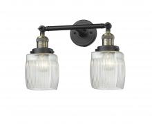 Innovations Lighting 208-BAB-G302-LED - Colton - 2 Light - 16 inch - Black Antique Brass - Bath Vanity Light