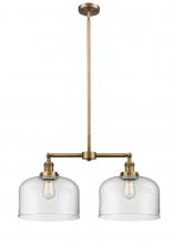 Innovations Lighting 209-BB-G72-L - Bell - 2 Light - 21 inch - Brushed Brass - Stem Hung - Island Light