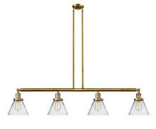 Innovations Lighting 214-BB-G42 - Cone - 4 Light - 52 inch - Brushed Brass - Stem Hung - Island Light