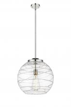 Innovations Lighting 221-1S-PN-G1213-16 - Athens Deco Swirl - 1 Light - 16 inch - Polished Nickel - Cord hung - Pendant