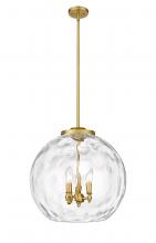 Innovations Lighting 221-3S-SG-G1215-18-LED - Athens Water Glass - 3 Light - 18 inch - Satin Gold - Cord hung - Pendant