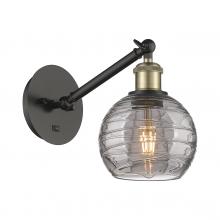 Innovations Lighting 317-1W-BAB-G1213-6SM - Athens Deco Swirl - 1 Light - 6 inch - Black Antique Brass - Sconce