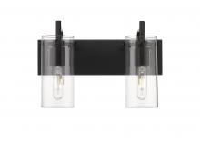 Innovations Lighting 352-2W-BK-CL - Press - 2 Light - 16 inch - Matte Black - Bath Vanity Light