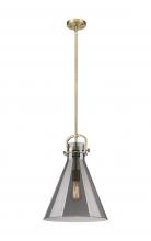 Innovations Lighting 410-1SL-BB-G411-14SM - Newton Cone - 1 Light - 14 inch - Brushed Brass - Pendant