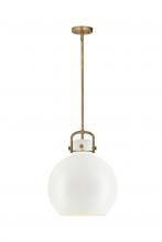 Innovations Lighting 410-1SL-BB-M410-14W - Newton Sphere - 1 Light - 14 inch - Brushed Brass - Pendant