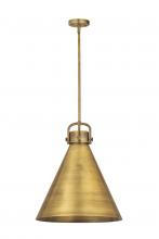 Innovations Lighting 410-1SL-BB-M411-18BB - Newton Cone - 1 Light - 18 inch - Brushed Brass - Pendant