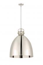 Innovations Lighting 410-1SL-PN-M412-18PN - Newton Bell - 1 Light - 18 inch - Polished Nickel - Pendant