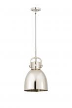 Innovations Lighting 410-1SM-PN-M412-10PN - Newton Bell - 1 Light - 10 inch - Polished Nickel - Mini Pendant